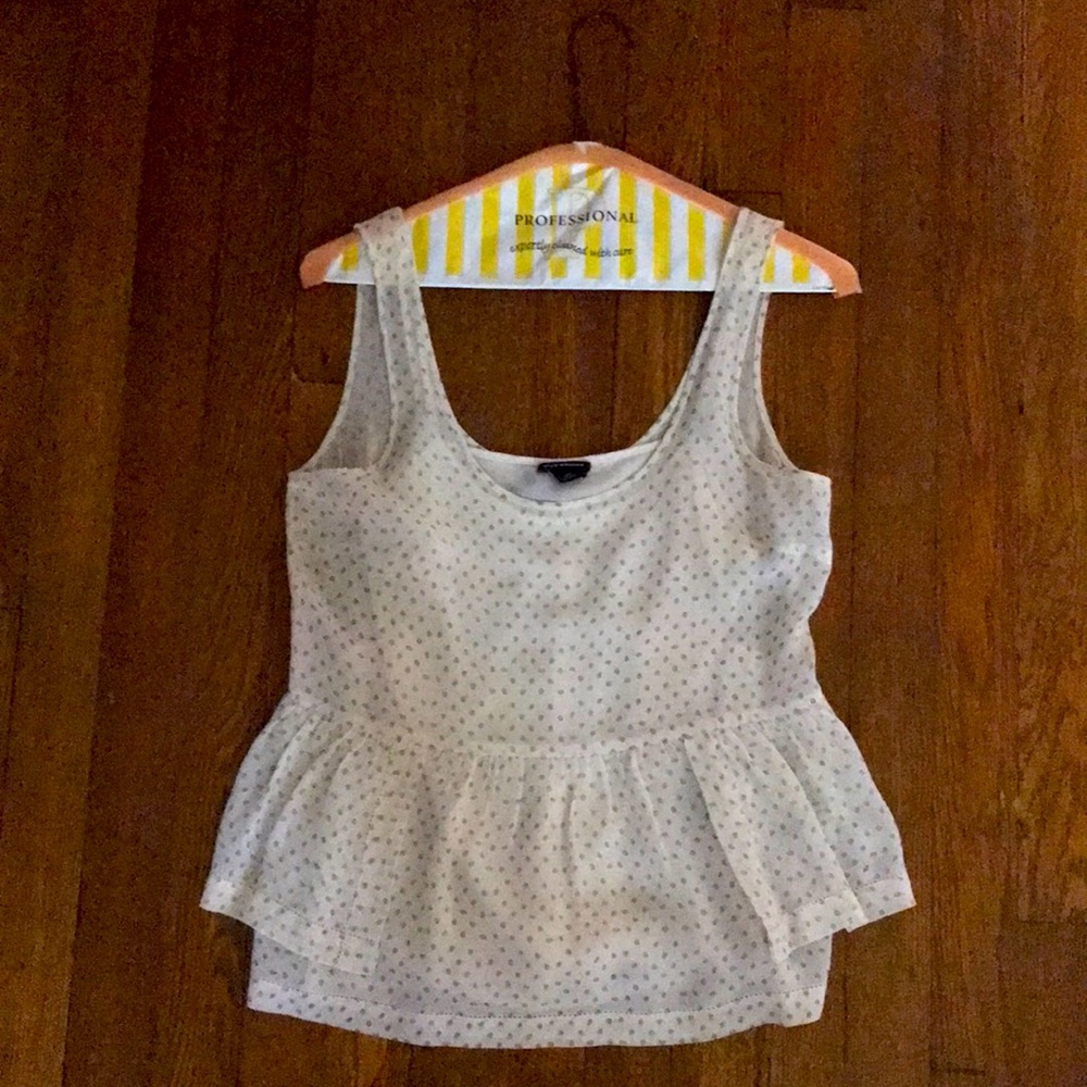 Club Monaco silk peplum double lined top